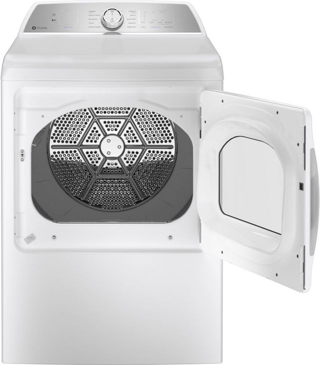 GE Profile™ 7.4 Cu. Ft. White Front Load Natural Gas Dryer -1