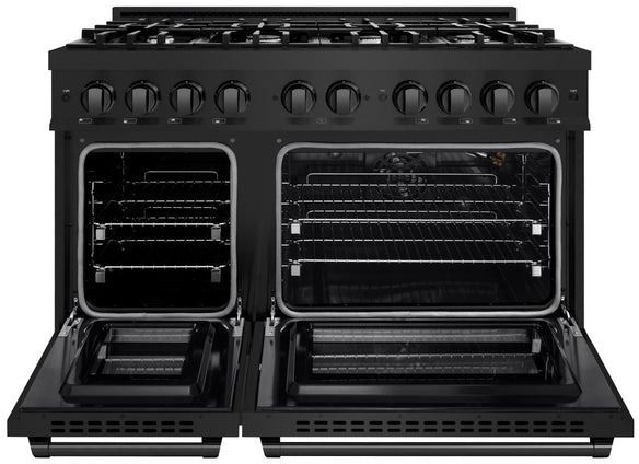 ZLINE 48" Black Stainless Steel Pro Style Gas Range-2