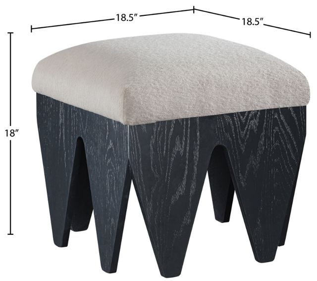 Meridian Furniture Altair Beige/Black Upholstered Bench-3
