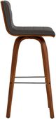 Armen Living Vienna Gray/Walnut Swivel Bar Stool-4