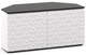 Salamander Designs® Chameleon Milan 221 White and Black Glass Corner Cabinet-0