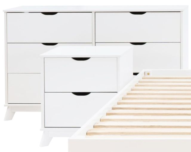 Powell® Portix 4-Piece White Youth Full Simple Bedroom Set-2