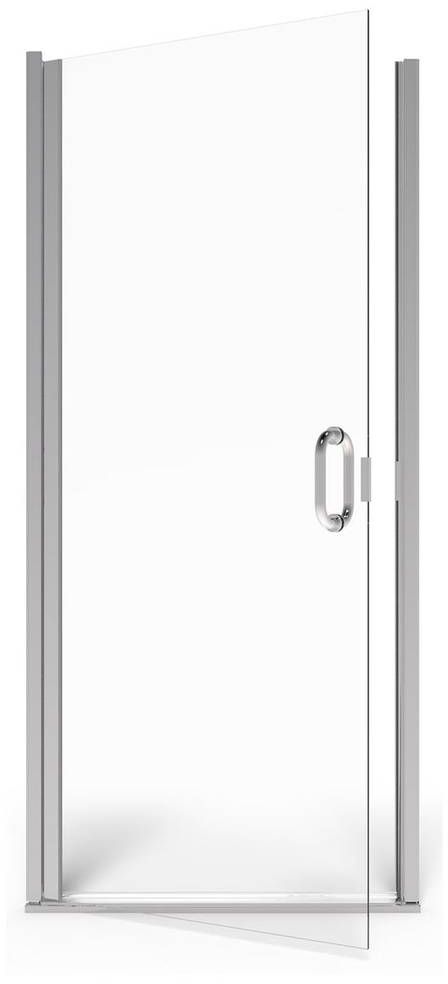 American Standard Silver Semi-Frameless Single Swing Shower Door-0