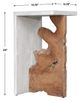 Uttermost® Intersect Aged White Accent Table with Natura Base-2