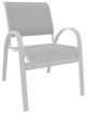Telescope Casual Aruba Abalone/White Aluminum/Fabric Outdoor Sling Stacking Cafe Chair-0