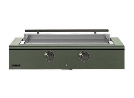 Caliber™ Rockwell Social 48" Olive Built-In Liquid Propane Outdoor Griddle with Pewter Hardware-0