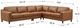Hydeline® Bella 4-Piece Cognac Brown Sectional-1