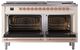 Ilve® Nostalgie II Noblesse 60'' Antique White Pro Style Dual Fuel Range with Copper Trim-1