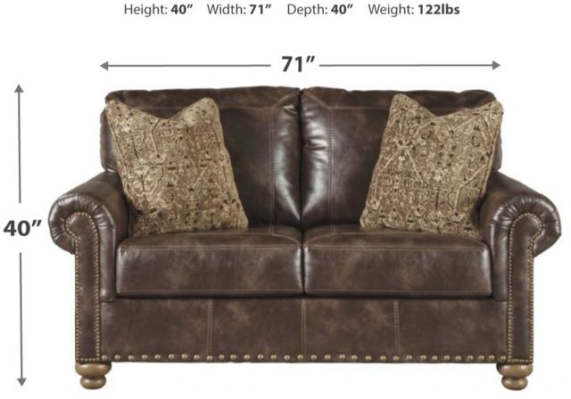 Signature Design by Ashley® Nicorvo Coffee Loveseat-1