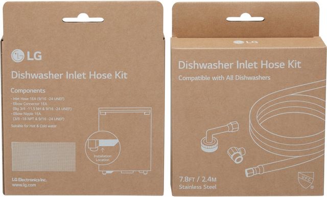 LG 7.8 Ft. Stainless Steel Dishwasher Inlet Hose-4