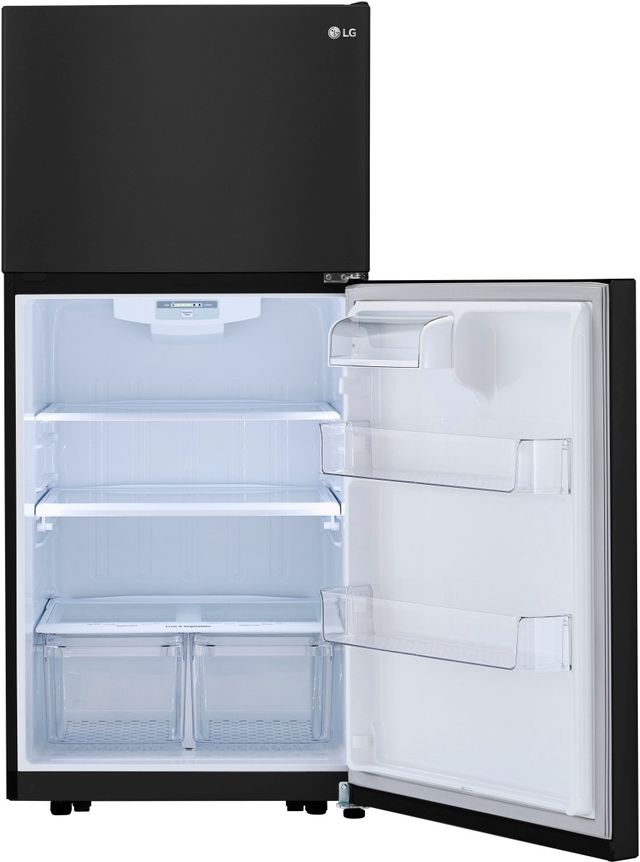 LG 30" 20.2 Cu. Ft. Smooth Black Top Freezer Refrigerator-4