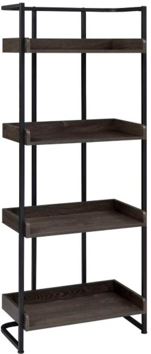 Coaster® Ember Dark Oak/Sandy Black 4-Shelf Bookcase-0