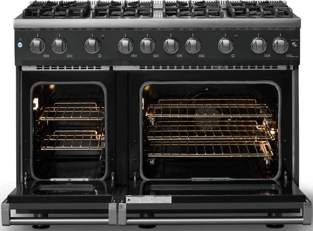 Viking® 5 Series 48" Antique Bronze Pro Style Gas (NG) Range with Polished Chrome Trim-1