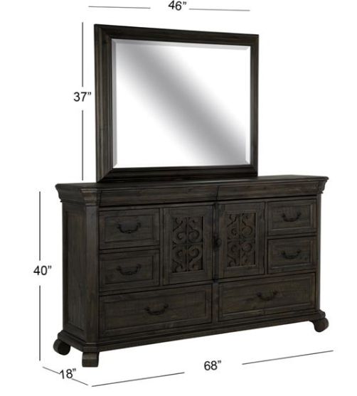 Magnussen Home® Bellamy Peppercorn 6-Drawer Dresser and Mirror-2