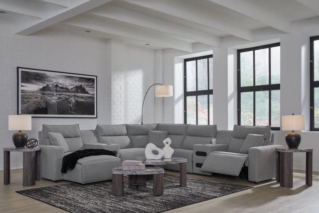 Signature Design by Ashley® Modmax II 7-Piece Pepper/Salt Modular Power Reclining Sectional and Chaise-4