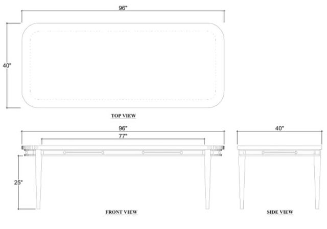 Bramble Seraphine 96" Dining Table-2