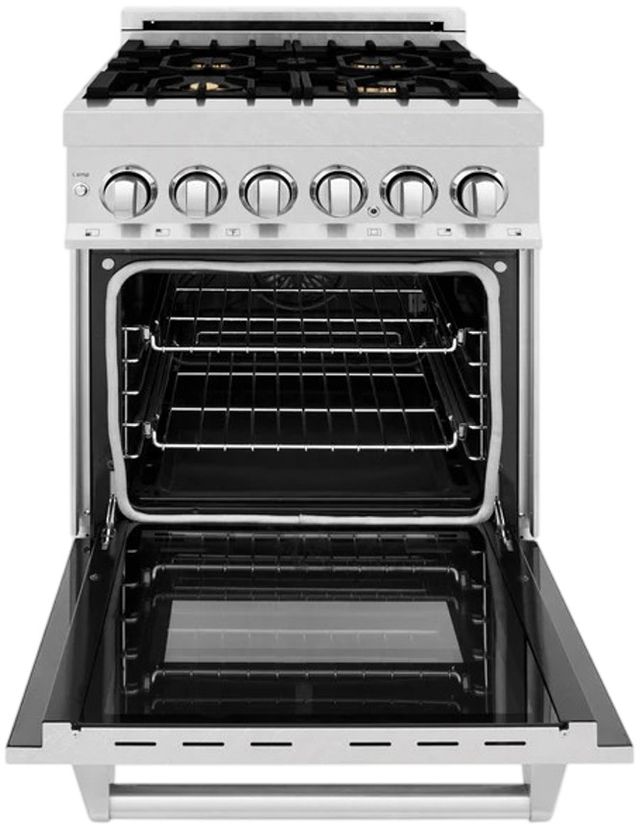 ZLINE 24" Satin Stainless Steel Pro Style Dual Fuel Range-1