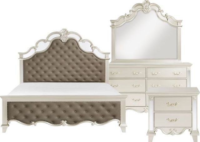 Homelegance® Ever 4-Piece Champagne Queen Panel Bed Set-0