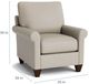 Bassett® Furniture Customizable True Custom® Leather Roll Arm Accent Chair-4