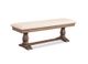 Handstone Monticello 60” Pedestal Bench with Wood Seat-0