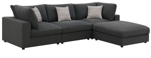 Coaster® Serene 4-Piece Charcoal Sectional-0