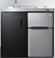 Summit® 39" Black and Stainless Steel All-In-One Kitchenette-0