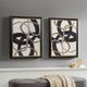 Olliix by Madison Park Moving Midas 2 Piece Black Abstract Gold Foil Framed Canvas Set-4