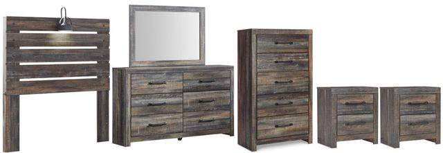 Signature Design by Ashley® Drystan 6-Piece Multi Full Panel Headboard Set-0