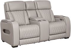Signature Design by Ashley® Boyington Gray Power Reclining Loveseat with Console