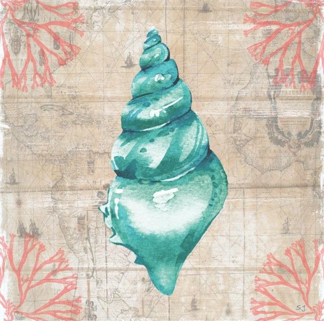 Classy Art Coral Cove II by Susan Jill Wall Art-0