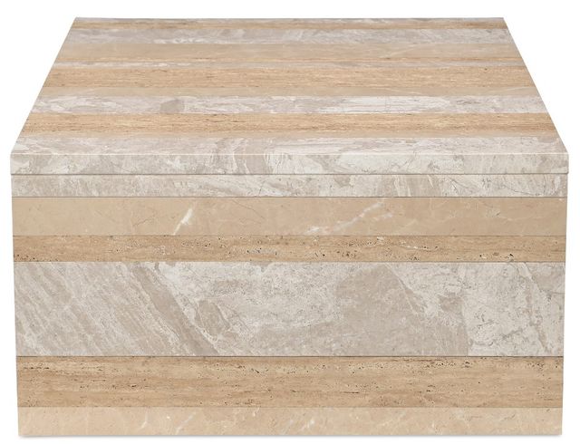 Moe's Home Collection Rosa Beige/Grey/Panther Mixed Marble Coffee Table-2