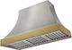 AGA Cascade 48" Stainless Steel Wall Mounted Range Hood  with Antique Brass Trim-0