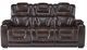Corinthian Furniture Luke Brown Reclining Sofa with Power Headrest-0