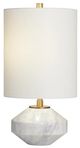 Crestview Collection Clements Burnished/Polished White Table Lamp-1