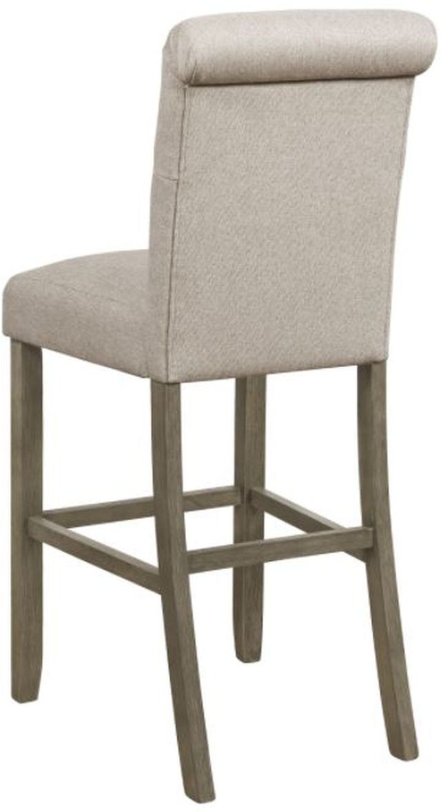 Coaster® Balboa 2-Piece Beige/Rustic Brown Tufted Back Bar Stools-1