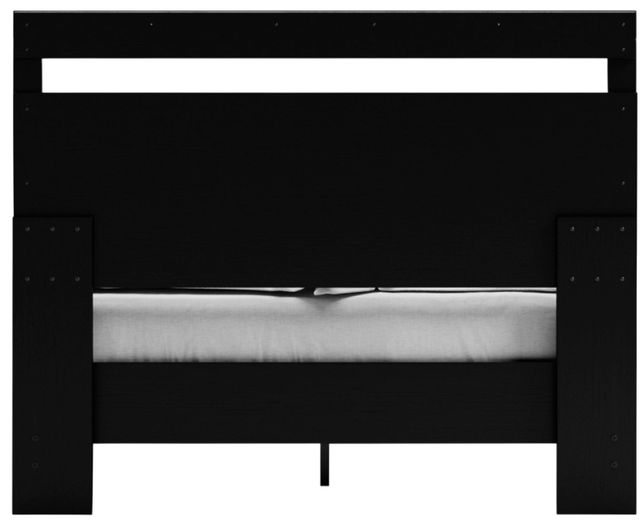 Signature Design by Ashley® Finch Matte Black Queen Panel Platform Bed-3