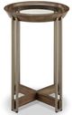 Magnussen Home® Elora Glass Top Round Accent Table with Walnut Frame-3