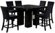 Global Furniture USA D04 7-Piece Black/White Occasional Table Set-0