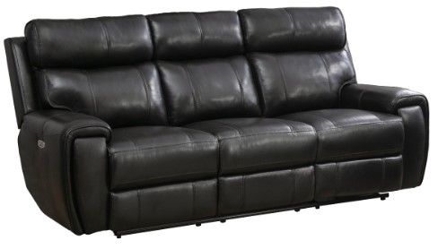 Mazin Furniture Granger Black Dual Power Recliner Sofa
