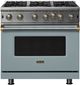Viking® 5 Series 36" November Sky Liquid Propane Pro Style Gas Range-0