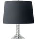 A & B Home Black/Silver Poly Glass Table Lamp-1