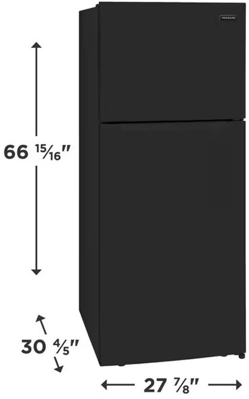Frigidaire® 28" 17.6 Cu. Ft. Black Top Freezer Refrigerator-2