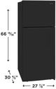 Frigidaire® 28" 17.6 Cu. Ft. Black Top Freezer Refrigerator-2