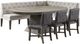 Elements International Collins 6-Piece Gray/Weathered Gray/White Dining Set-0