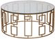 Fairfield® La Bella Glass Top Cocktail Table with Gold Base-1