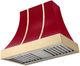 AGA Cascade 36" Piccadilly Red Wall Mounted Range Hood with Polished Brass Trim-0