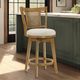 Armen Living Isla Amber Glow/Dune Swivel Counter Stool-1