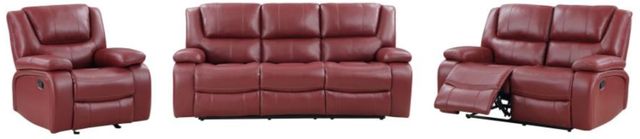 Coaster® Camila 3-Piece Red Manual Reclining Living Room Set-0
