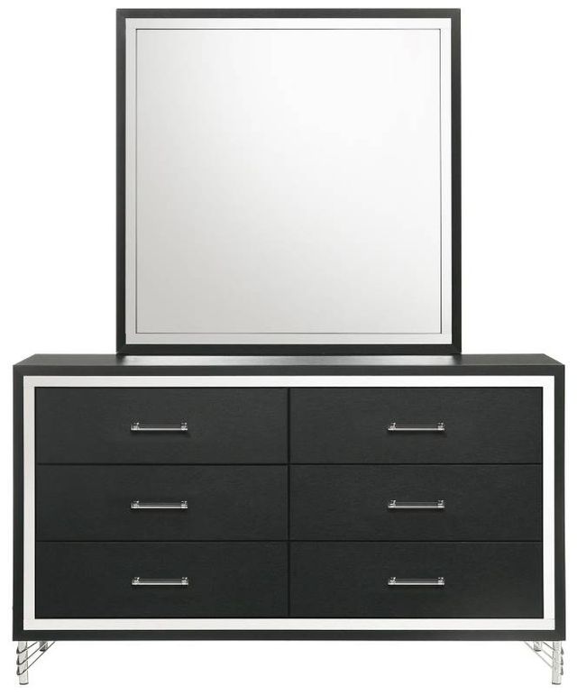 Coaster® Lucia Black Dresser and Mirror-1