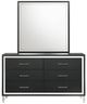 Coaster® Lucia Black Dresser and Mirror-1